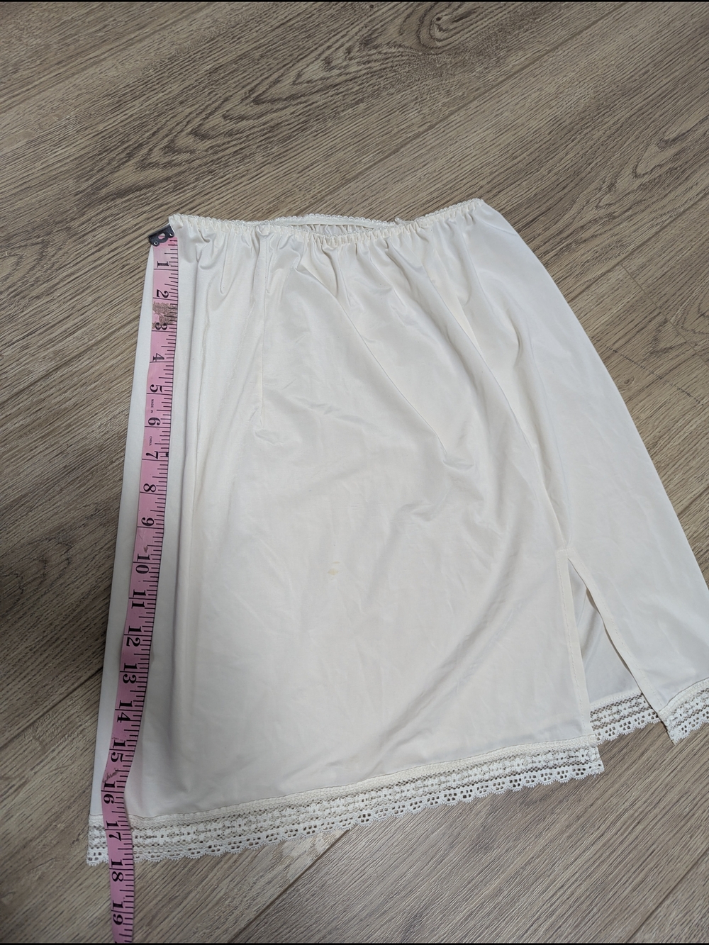 White Half Slip with Lace Trim